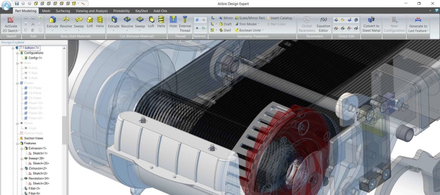 Criação e edição de peças no contexto